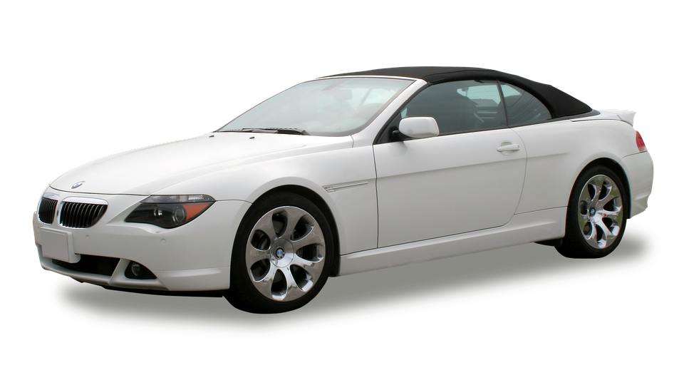 White B M W Convertible Sports Car PNG Image