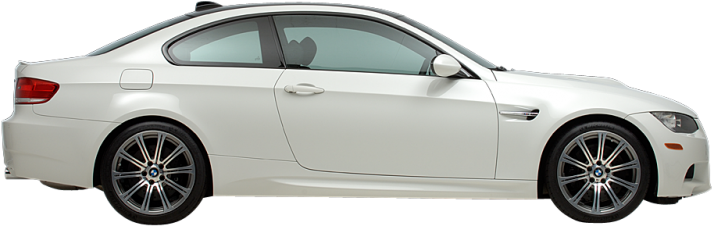 White B M W M3 Coupe Side View PNG Image