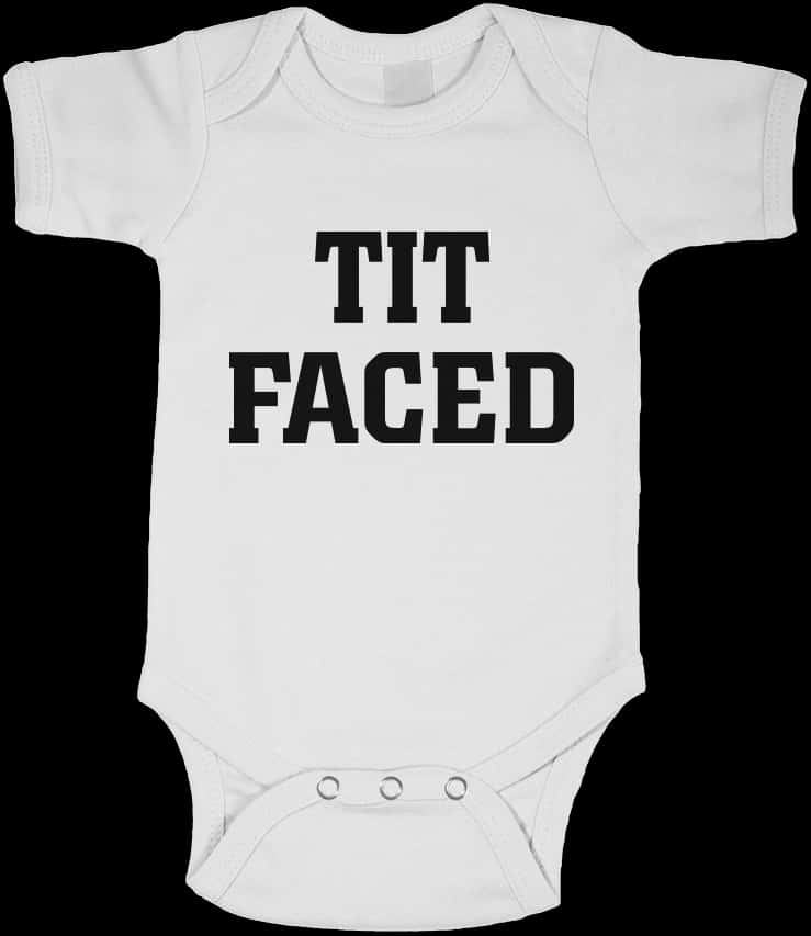 White Baby Onesiewith Text PNG Image