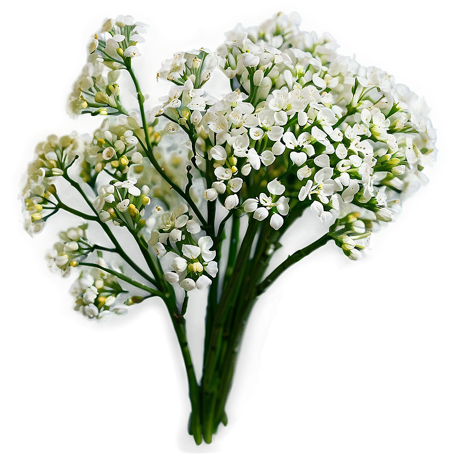 White Babys Breath Bouquet Png Cvv22 PNG Image