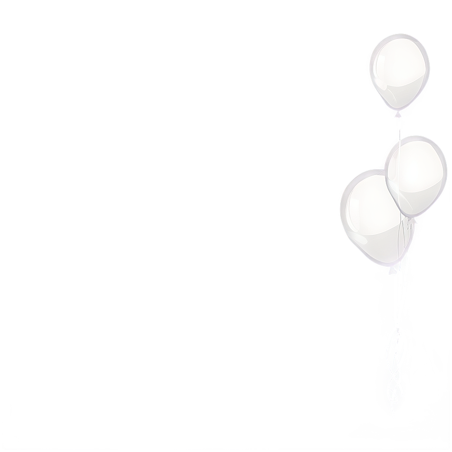 White Balloon Border Png 06212024 PNG Image