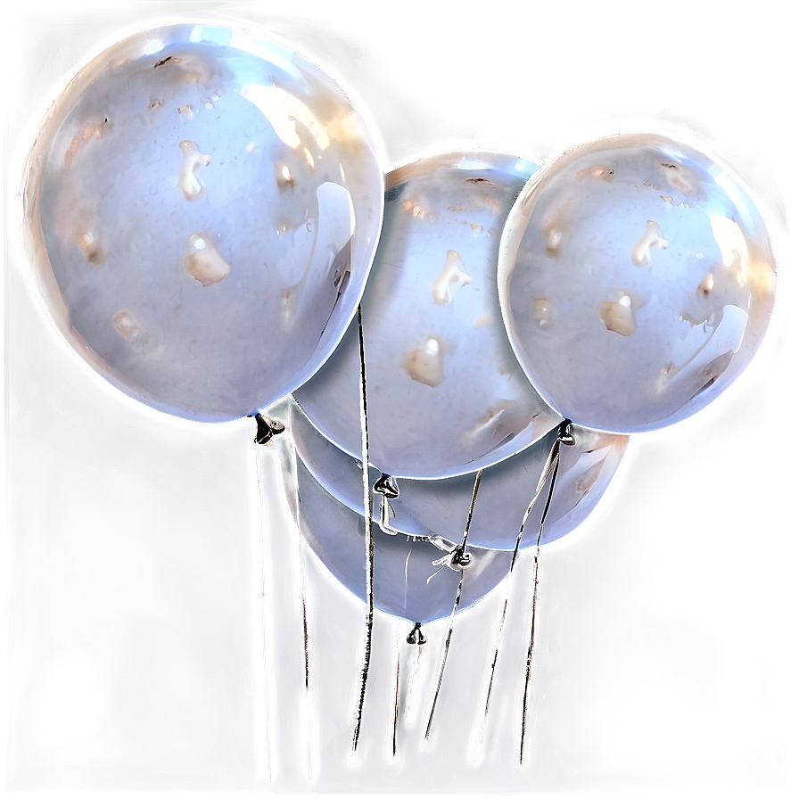 White Balloon Bunch Png 76 PNG Image