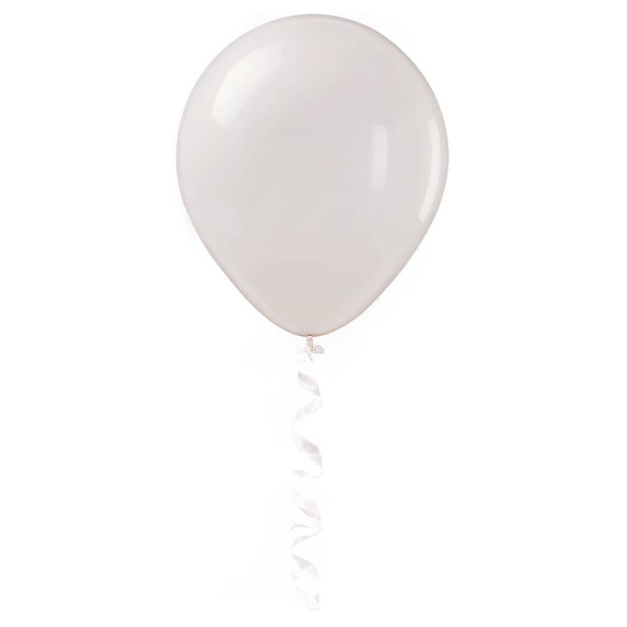 White Balloon Isolated Png 06212024 PNG Image