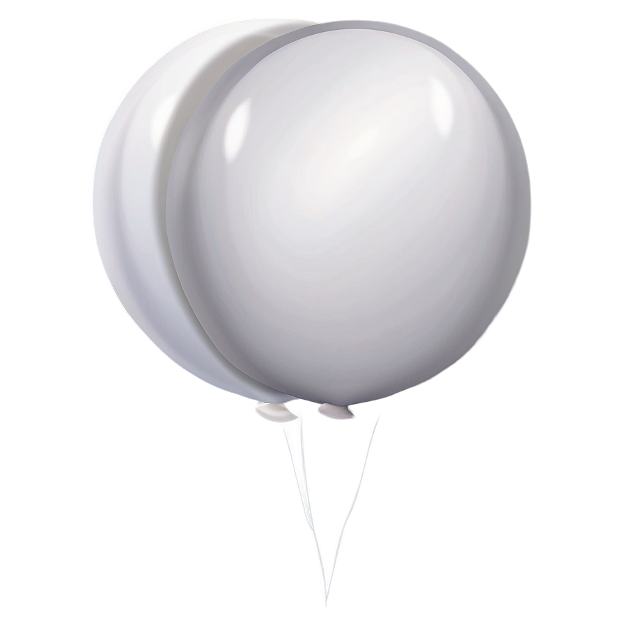 White Balloon Vector Png 06212024 PNG Image