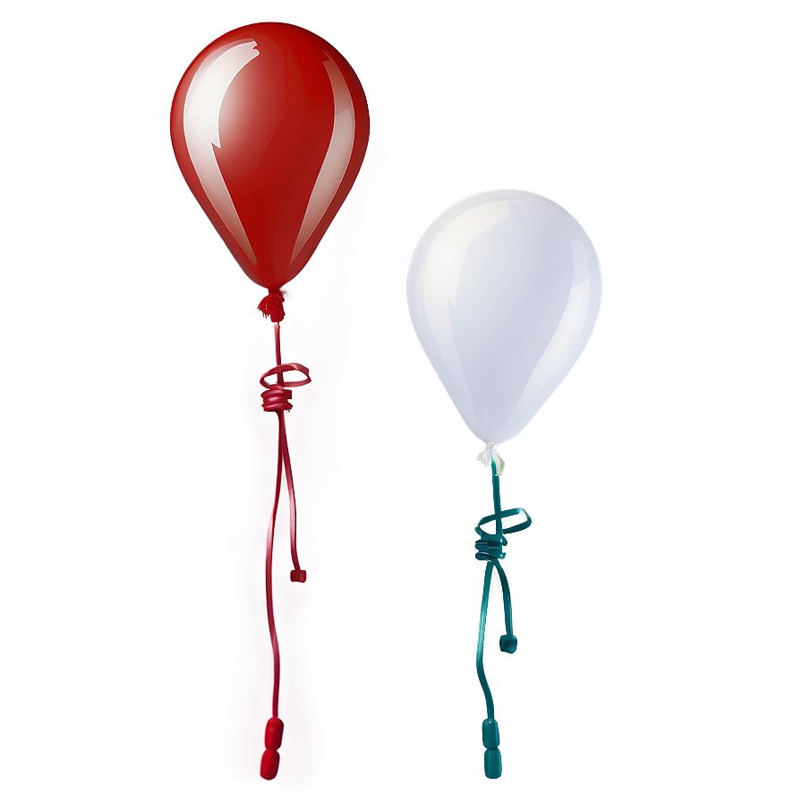 White Balloon With String Png 06212024 PNG Image