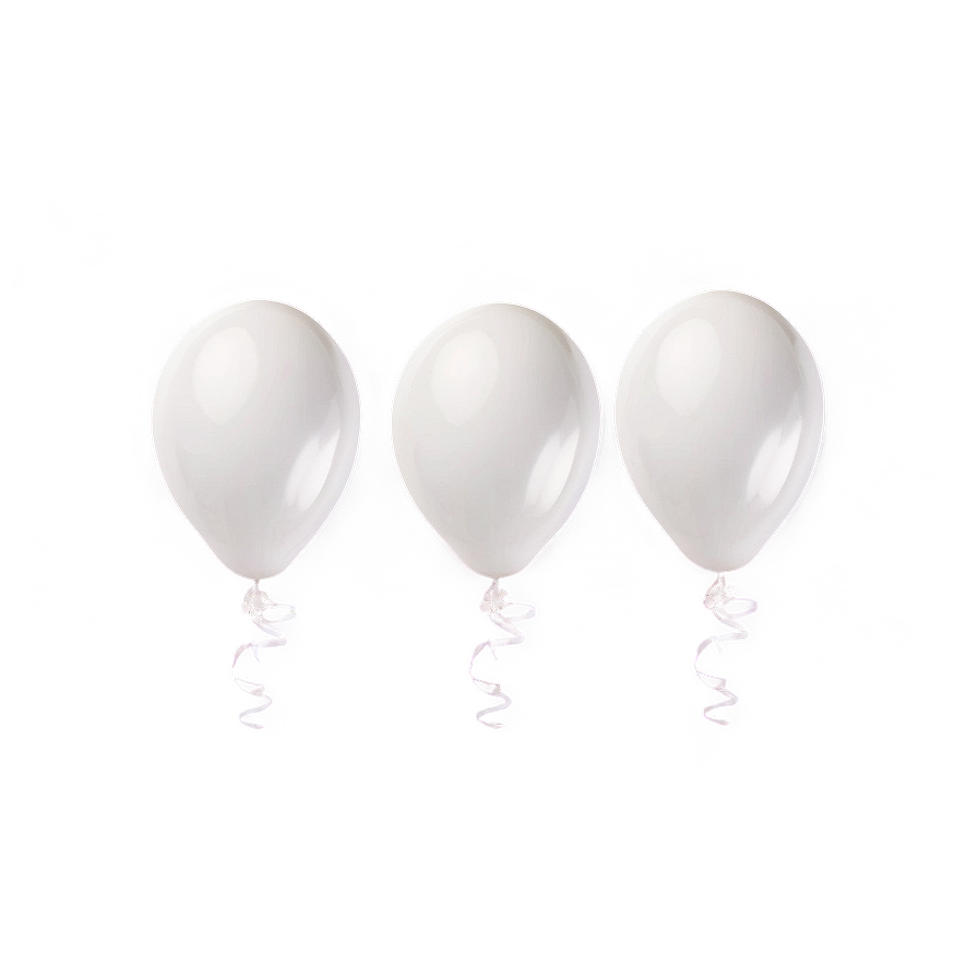 White Balloons Decoration Png Lpu PNG Image