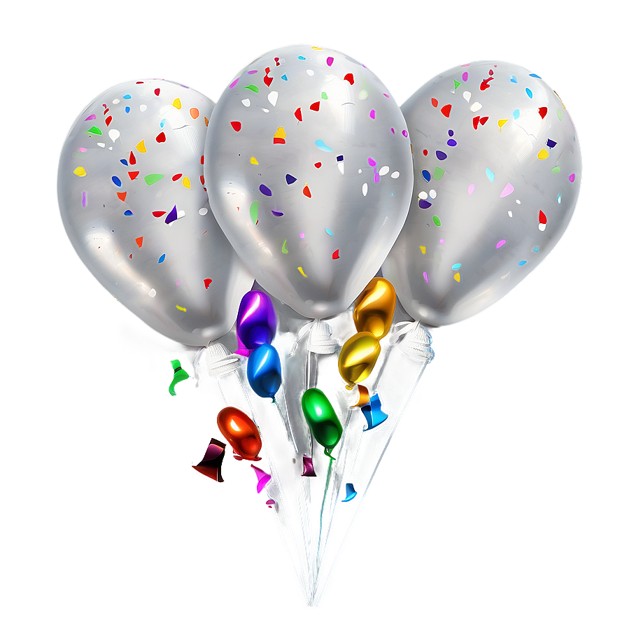 White Balloons For Party Png Xoo28 PNG Image