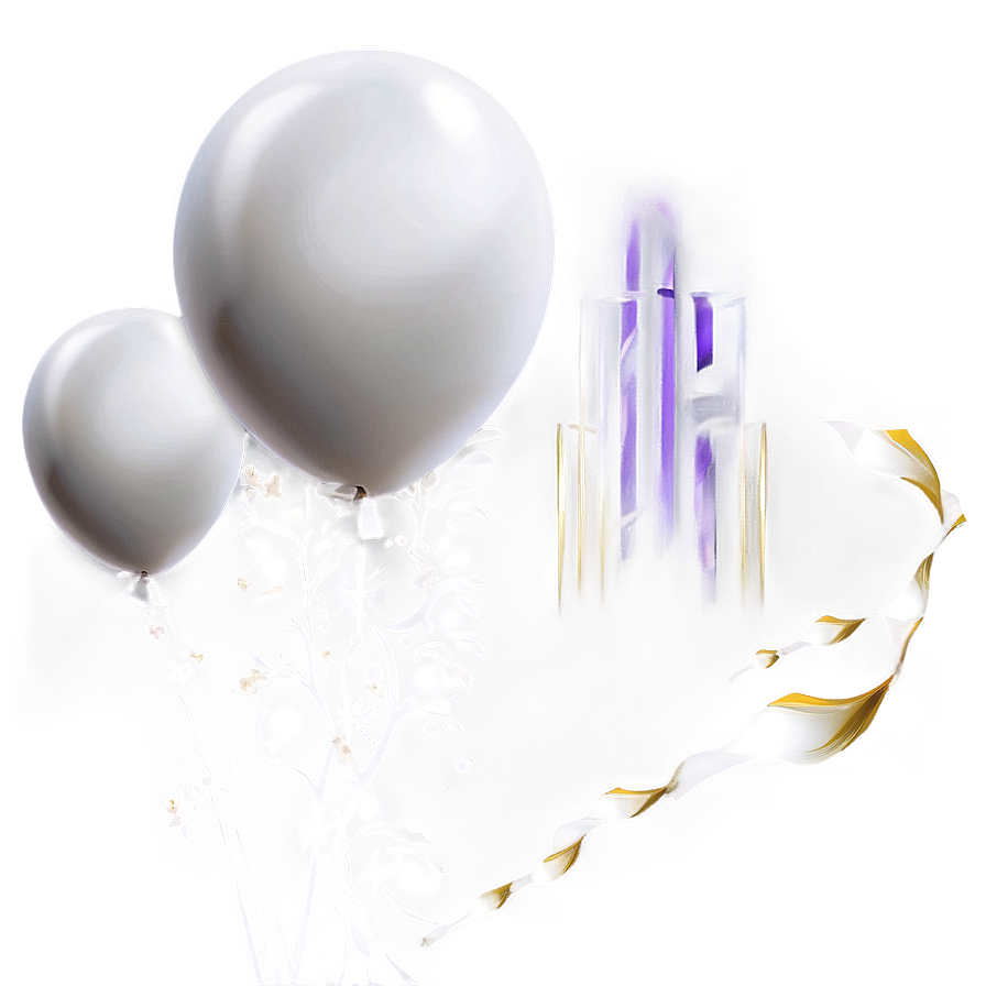 White Balloons For Wedding Png 98 PNG Image