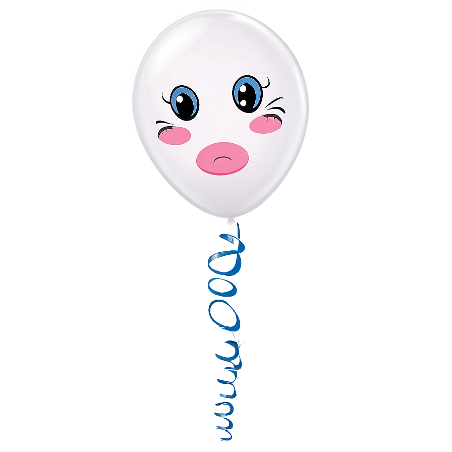 White Balloons With Faces Png Tph PNG Image