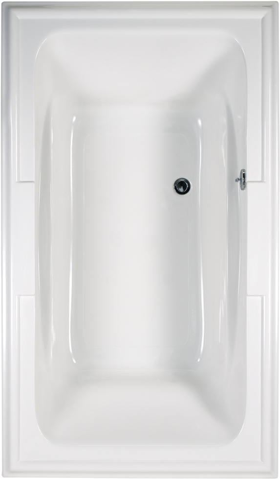 White Bathtub Top View PNG Image