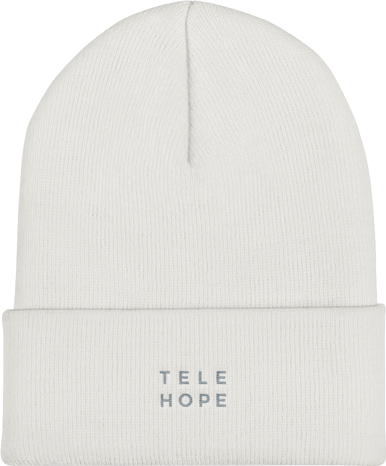 White Beanie Tele Hope Logo PNG Image