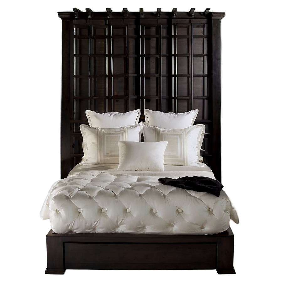 White Bed And Nightstand Png 30 PNG Image