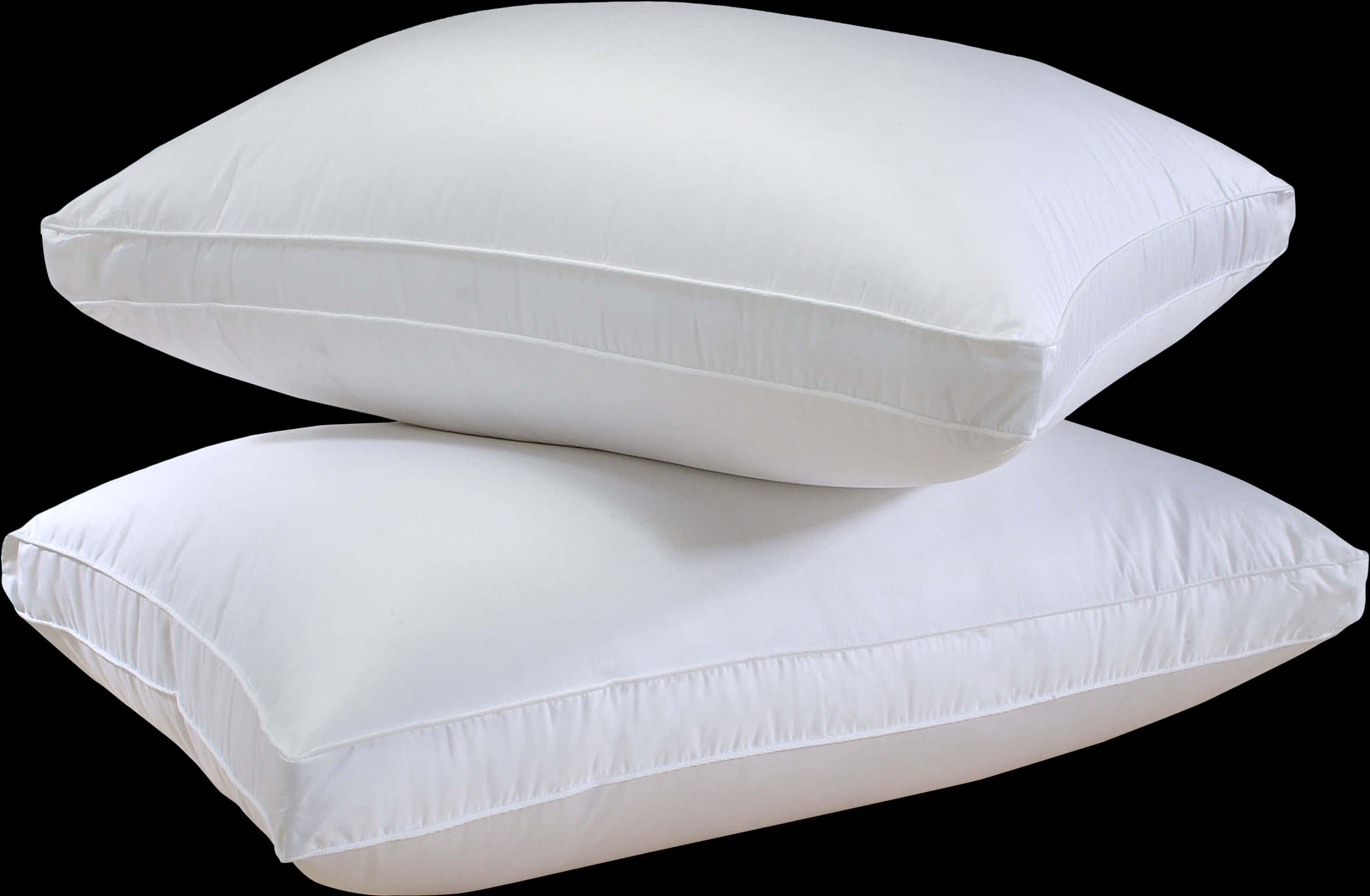 White Bed Pillows Stacked PNG Image