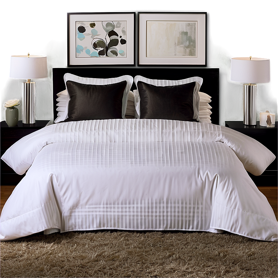 White Bedding Essentials Png Qgx59 PNG Image