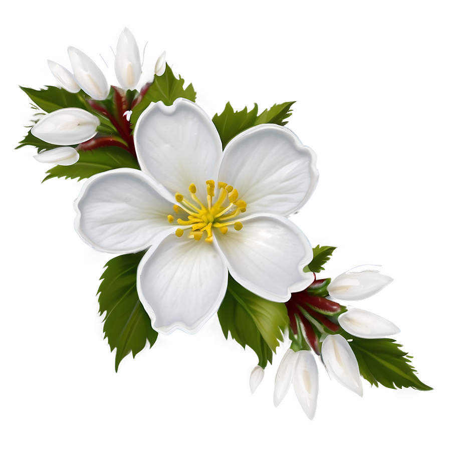 White Blossom Flower Png Ywj PNG Image