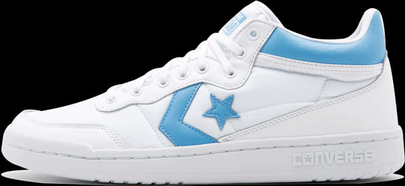 White Blue Converse Sneaker PNG Image