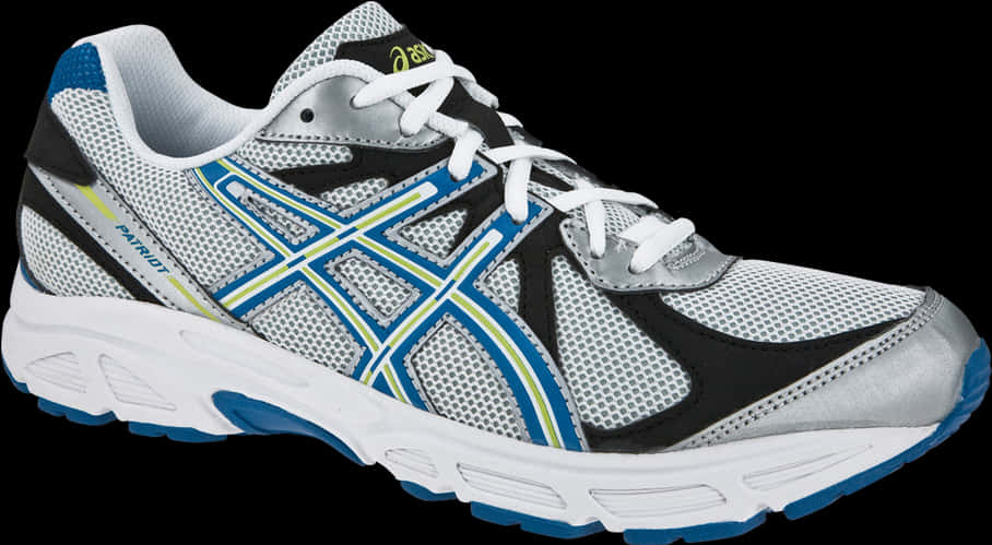 White Blue Running Shoe PNG Image