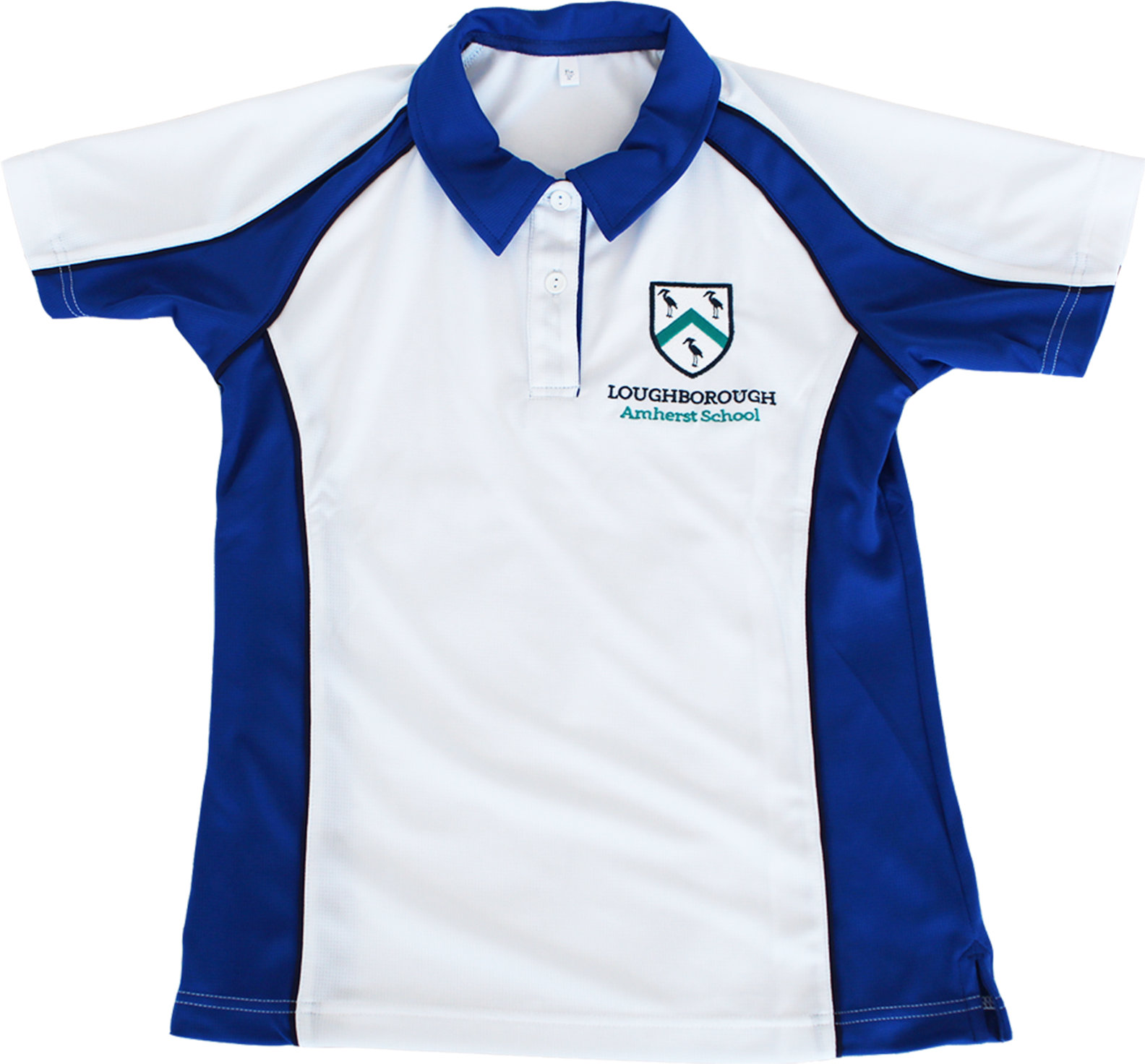 White Blue School Polo Shirt PNG Image