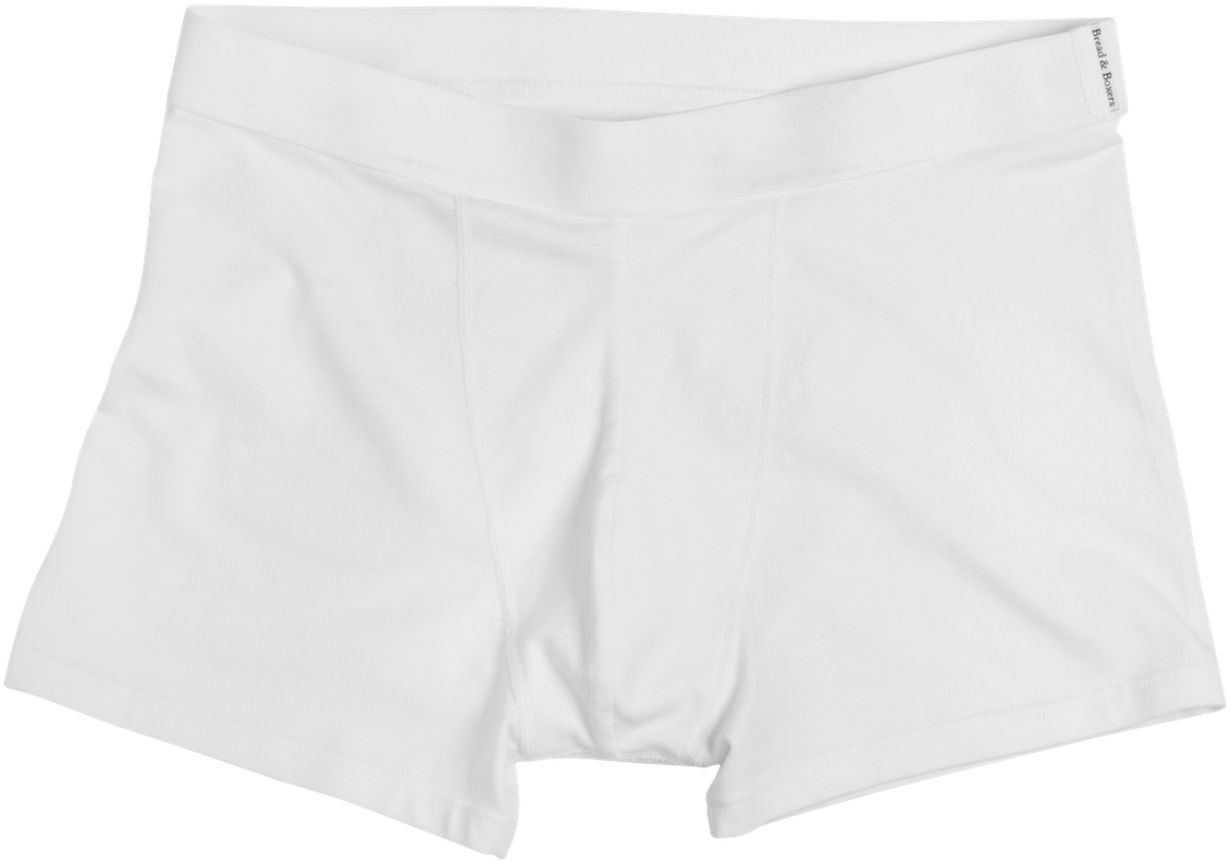 White Boxer Shorts Isolated PNG Image