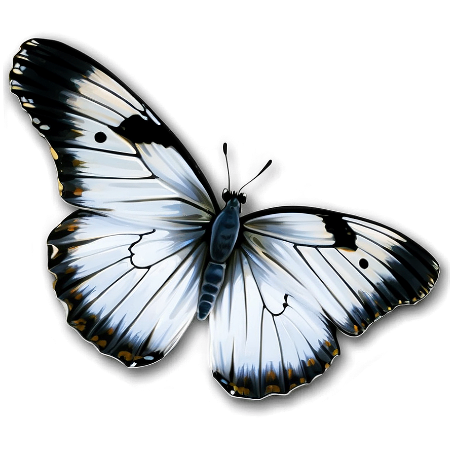 White Butterfly Graphic Png Ilc34 PNG Image