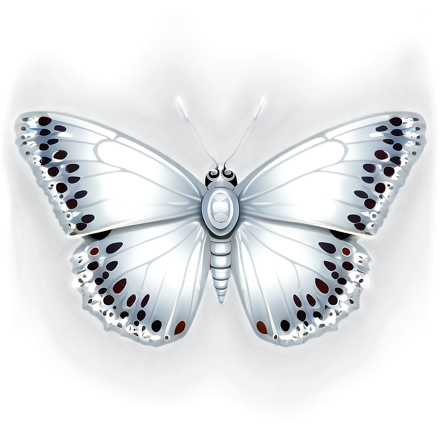 White Butterfly Pattern Png Hef97 PNG Image