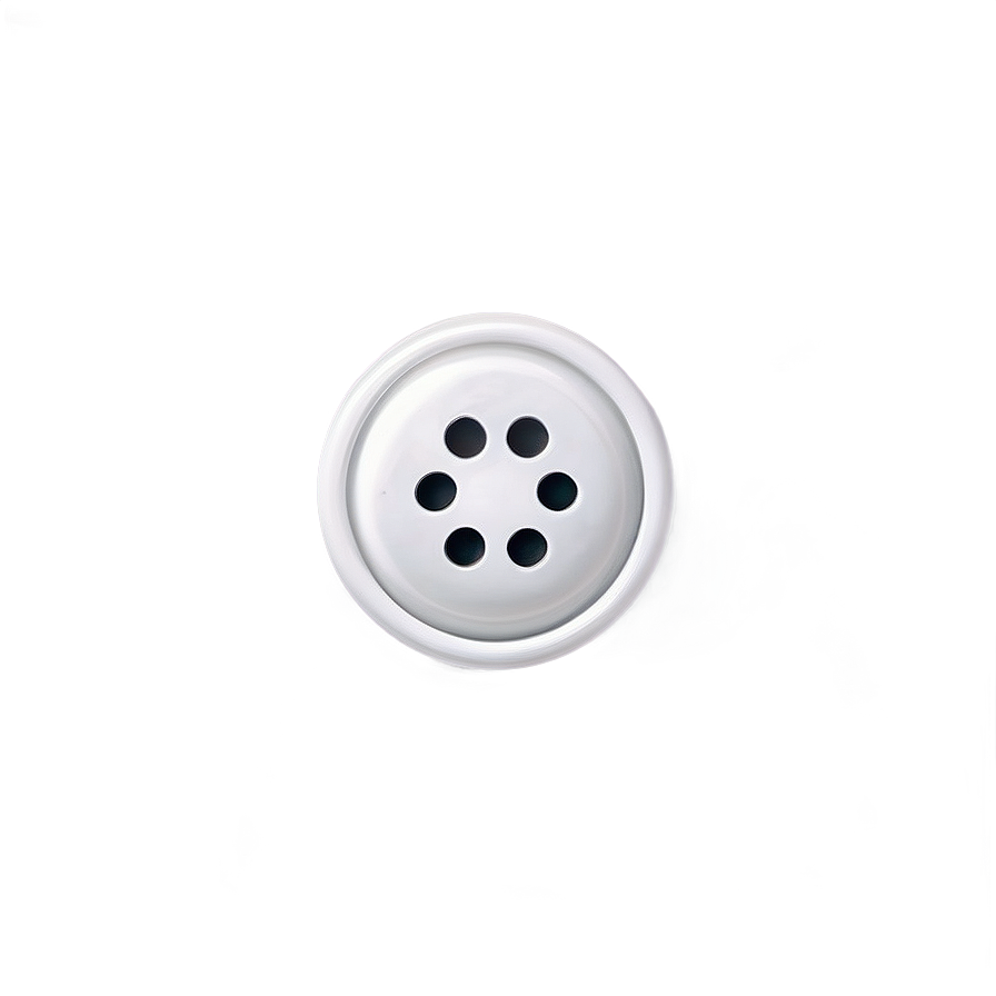 White Button For Decoration Png Xpr PNG Image