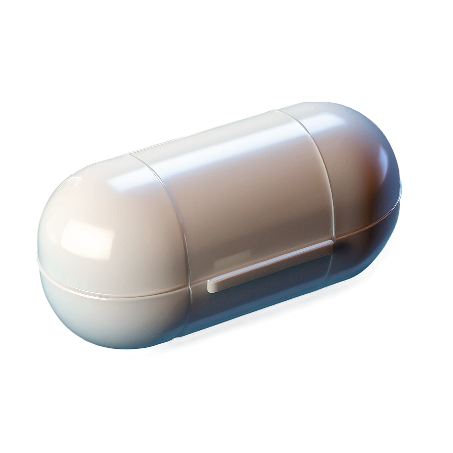 White Capsule 3d Model Png Ola PNG Image