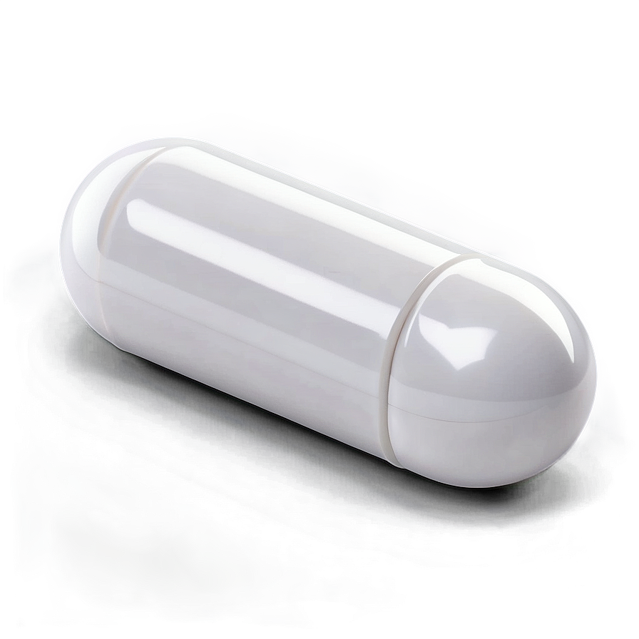 White Capsule On Transparent Background Png Fet PNG Image