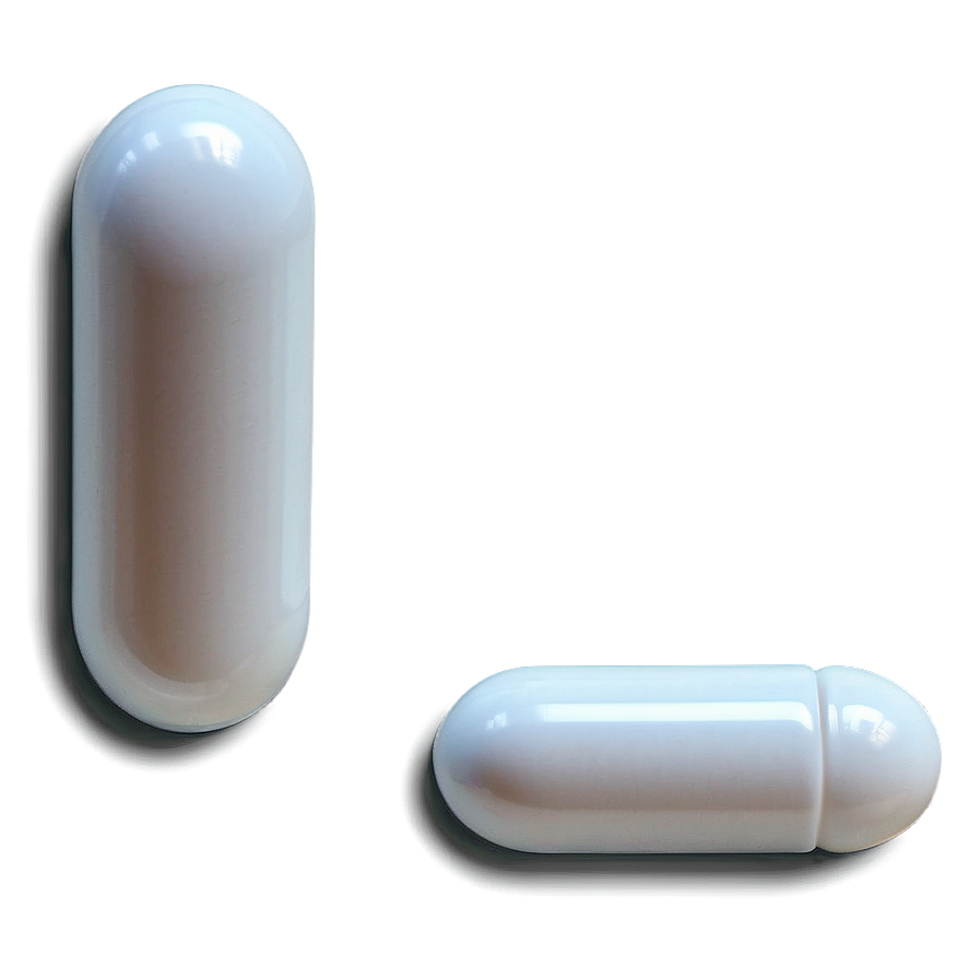 White Capsule With Shadow Png 06282024 PNG Image