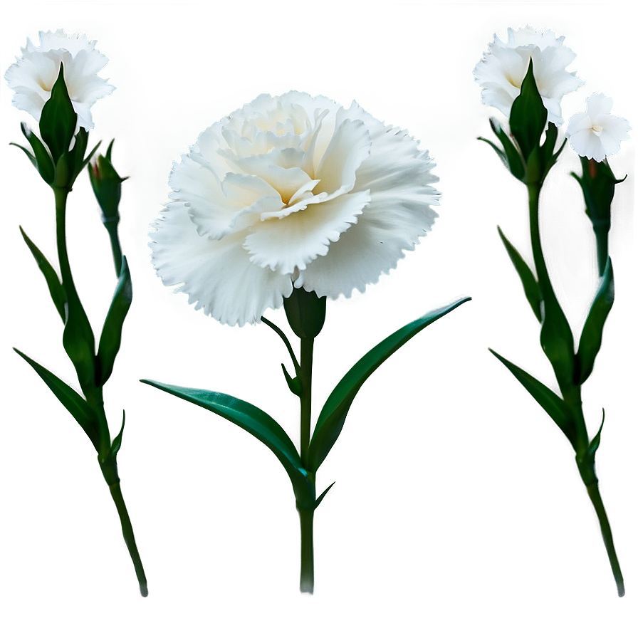 White Carnation Flower Png 73 PNG Image