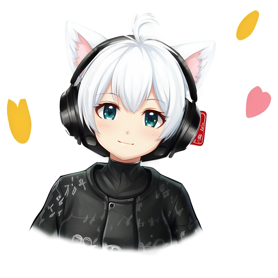 White Cat Ears Drawing Png 05042024 PNG Image