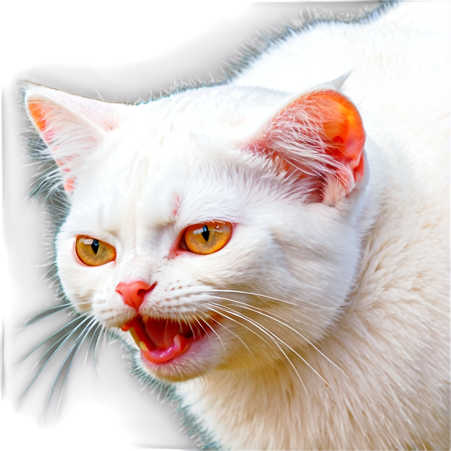 White Cat Face Png 06122024 PNG Image