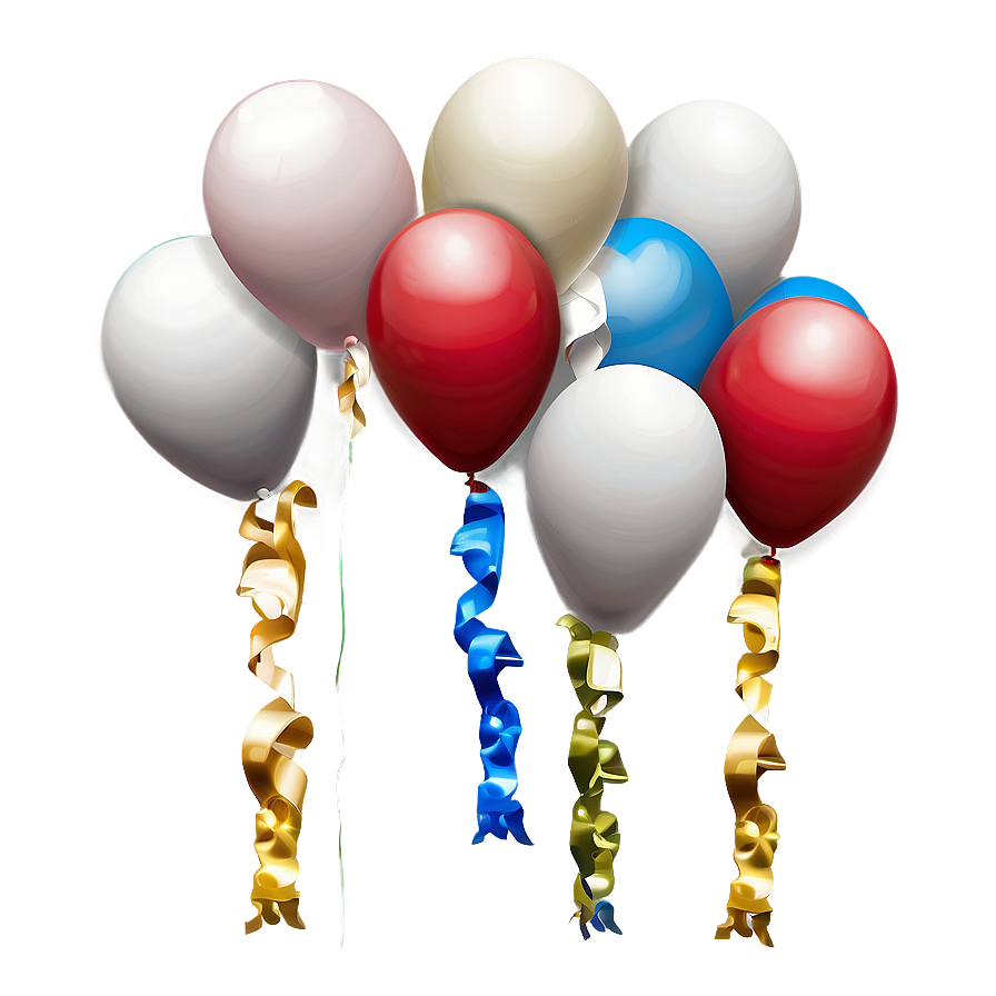 White Celebration Balloons Png Cki PNG Image