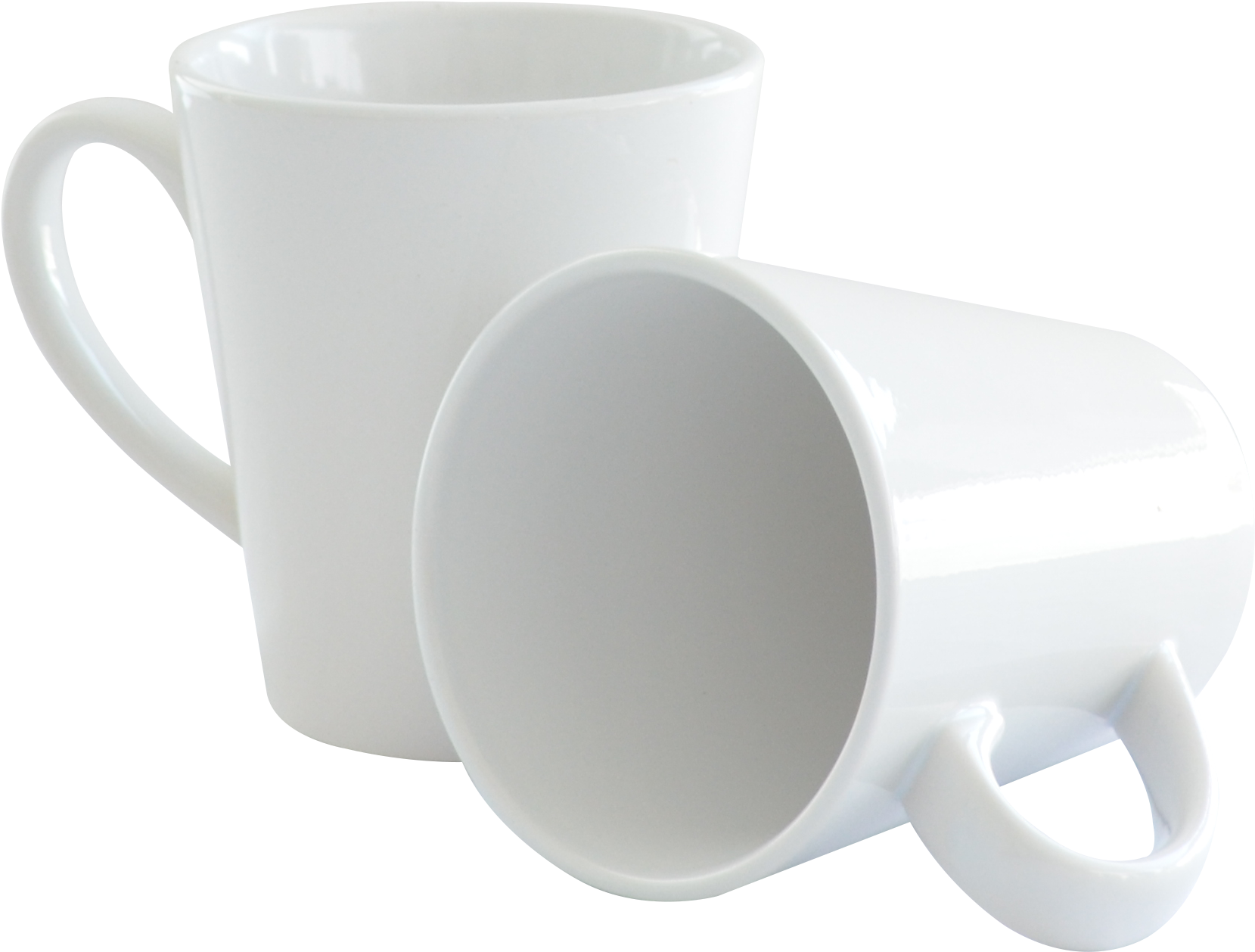 White Ceramic Coffee Mugs PNG Image