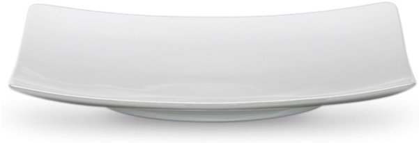 White Ceramic Serving Platter PNG Image