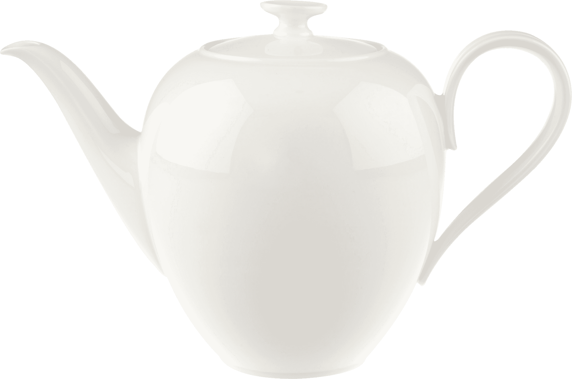 White Ceramic Teapot PNG Image