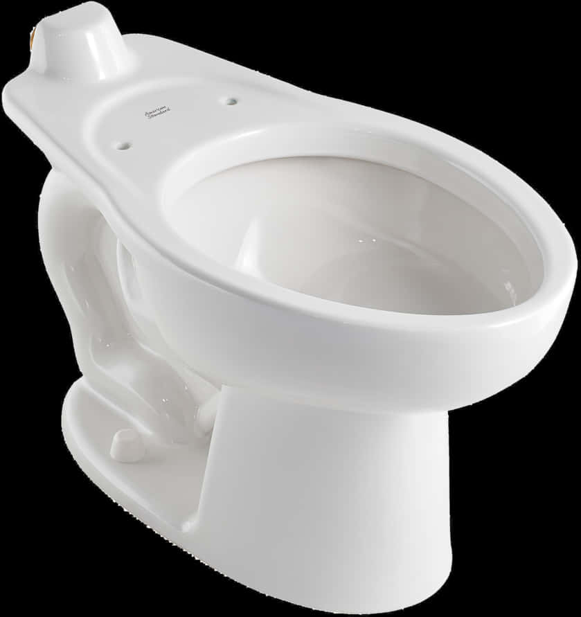 White Ceramic Toilet Side View PNG Image