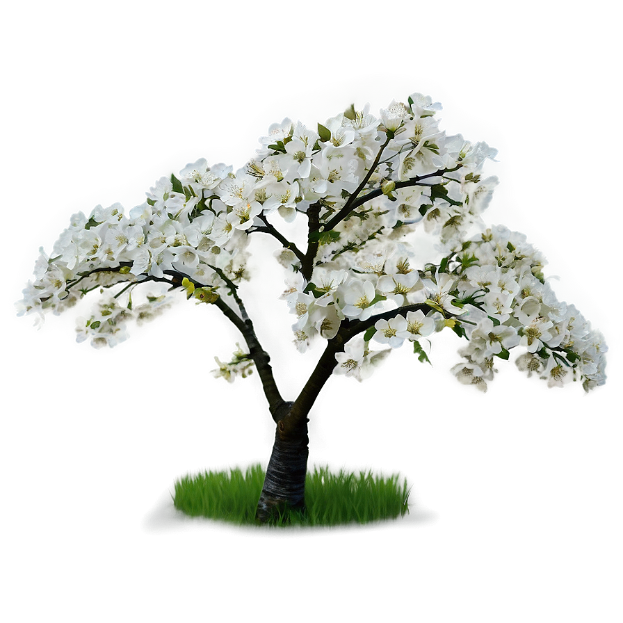 White Cherry Tree Png 06212024 PNG Image