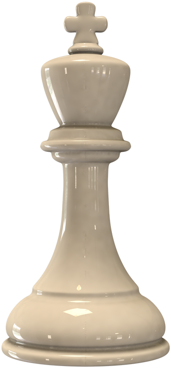 White_ Chess_ King_ Piece PNG Image