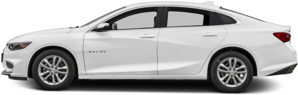 White Chevrolet Malibu Side View PNG Image