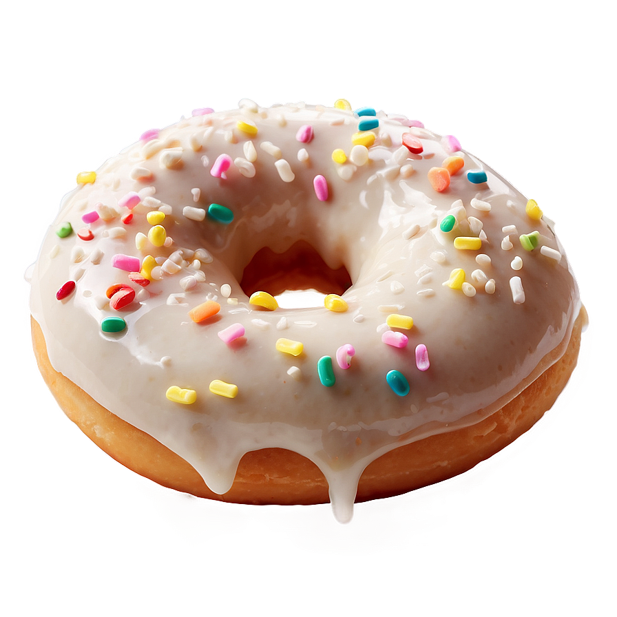 White Chocolate Donut Png Qco86 PNG Image