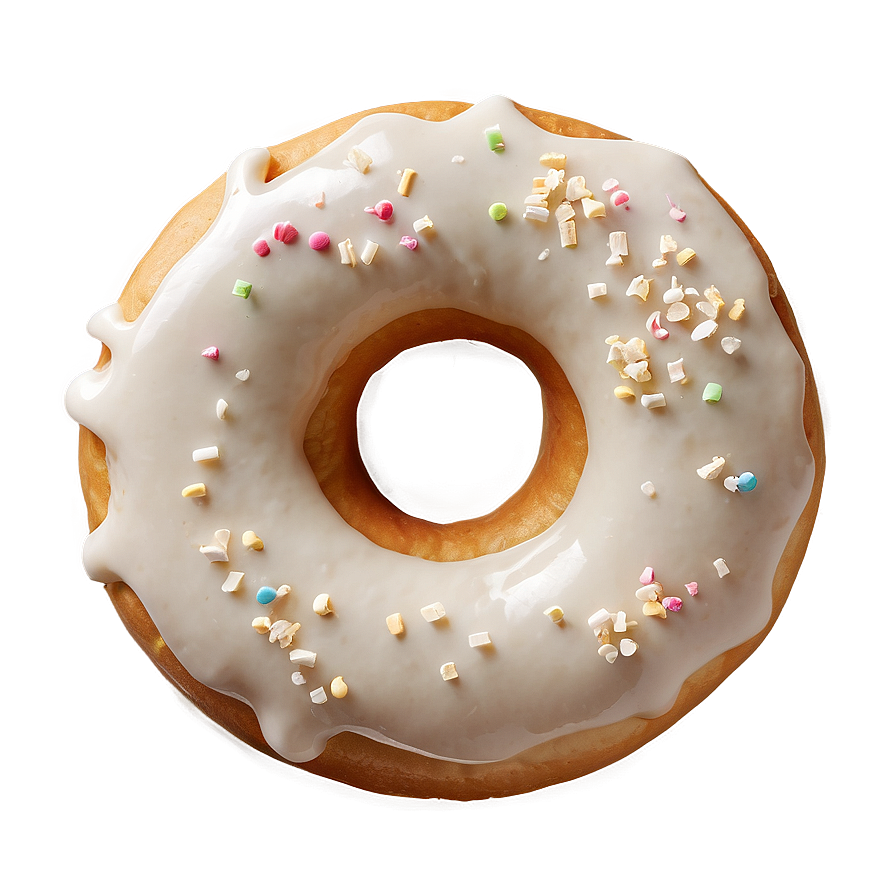 White Chocolate Donut Png Xit PNG Image