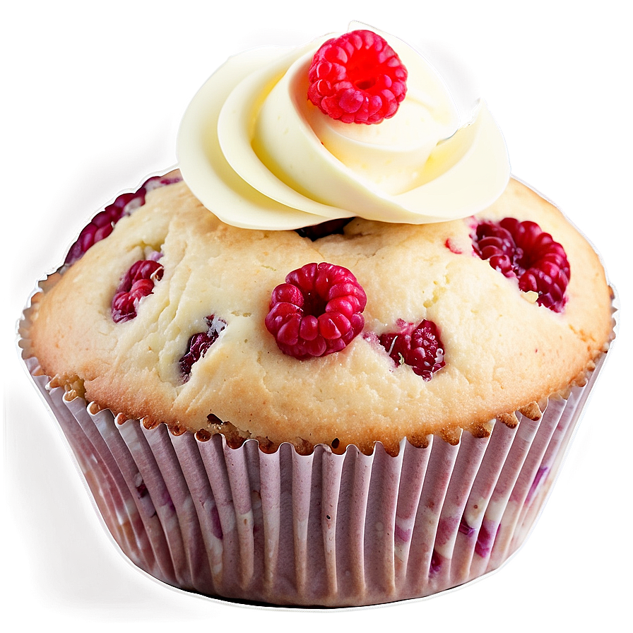 White Chocolate Raspberry Muffin Png Lln PNG Image