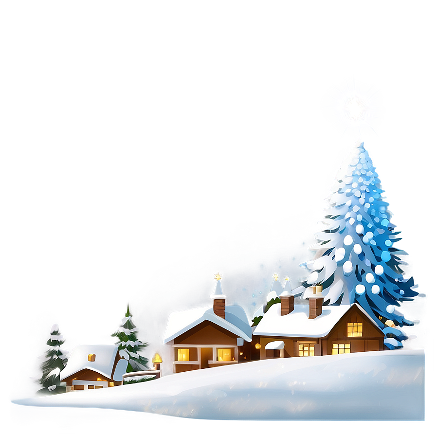 White Christmas Tree Illustration Png Yrn PNG Image