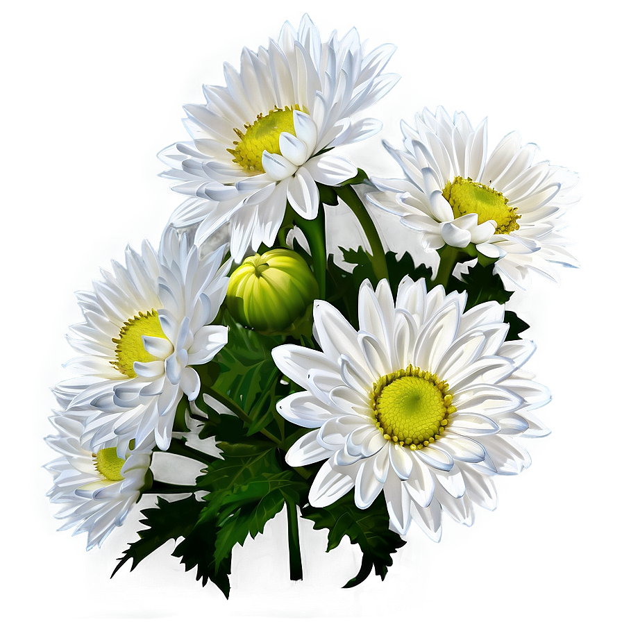 White Chrysanthemums Flowers Png 63 PNG Image