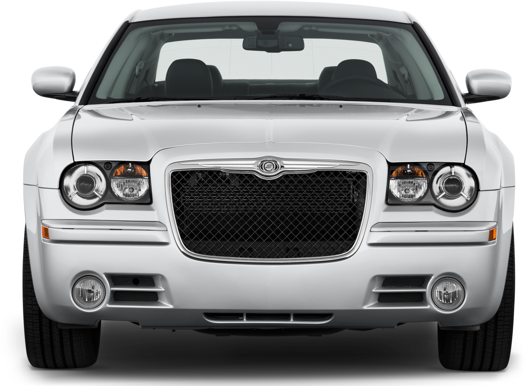 White Chrysler Front View PNG Image