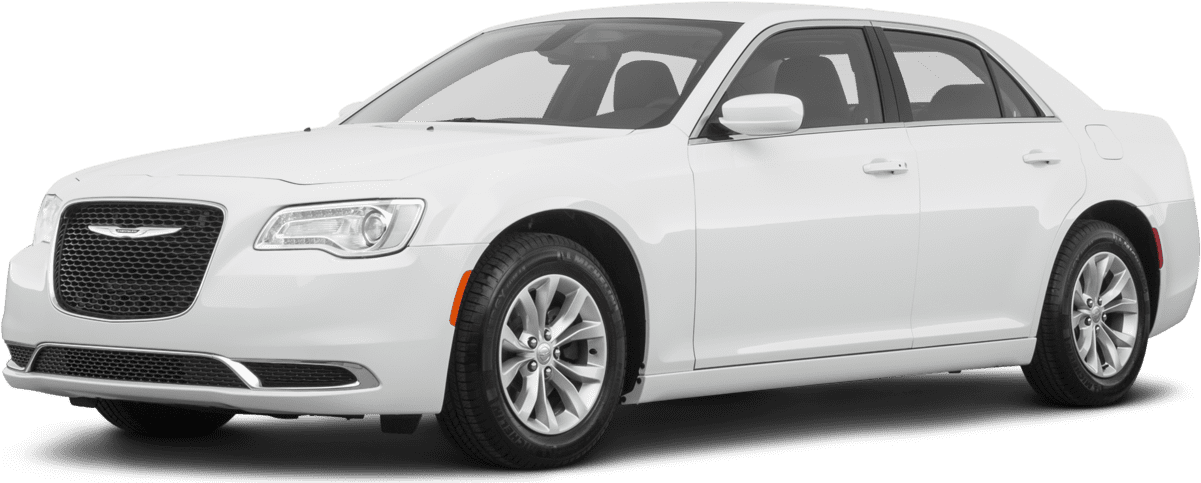 White Chrysler300 Sedan Profile View PNG Image