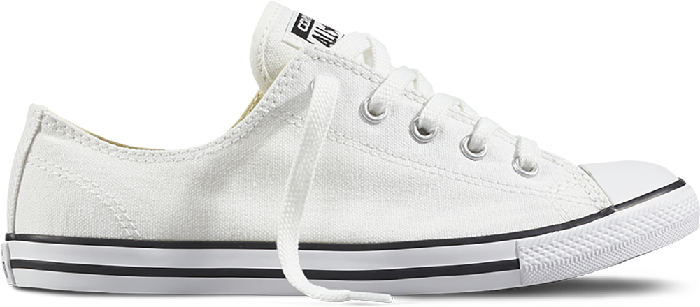 White Converse Chuck Taylor All Star Low Top PNG Image