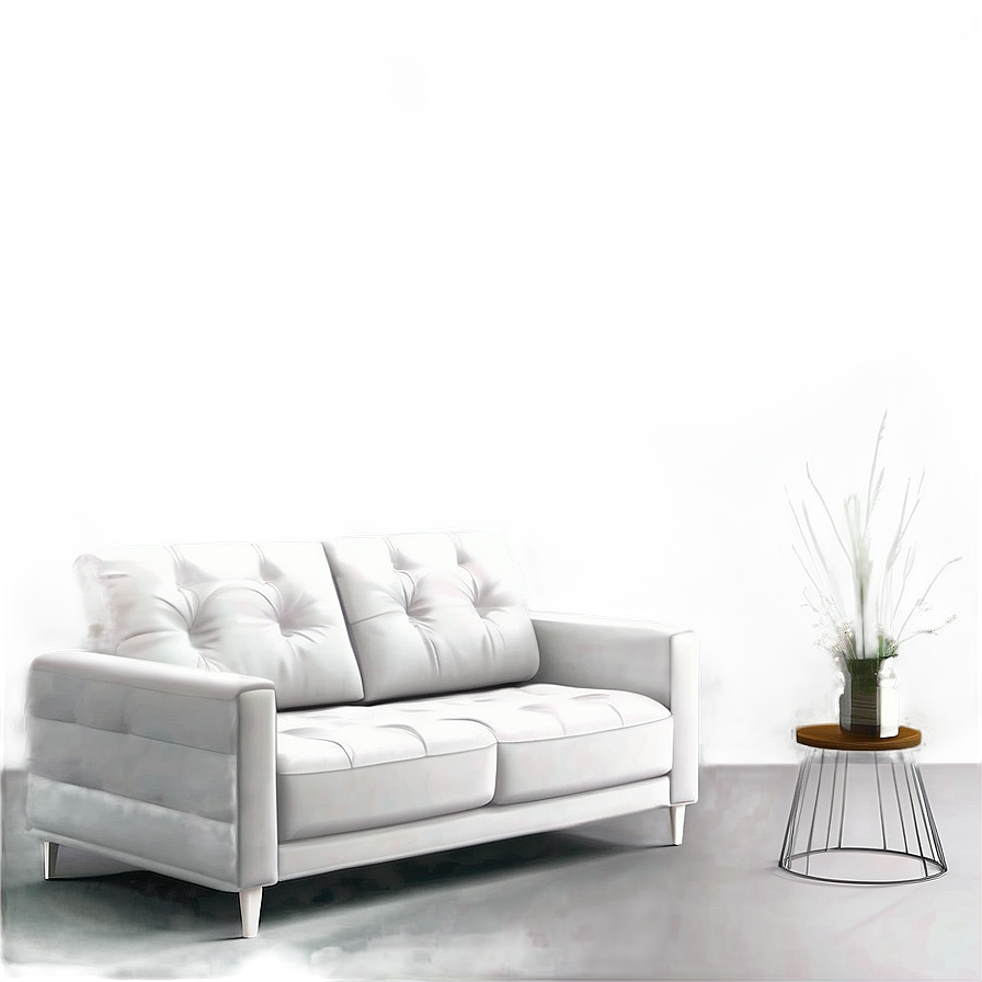 White Convertible Couch Png Qrw PNG Image