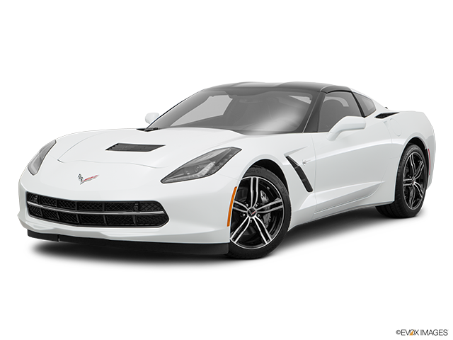 White Corvette Stingray Side View PNG Image